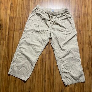 Only Necessities Women's Pull On Stretched Waist Cotton Khaki Pants Size 24W